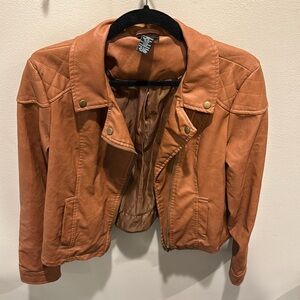 Cute brown peplum brown jacket.